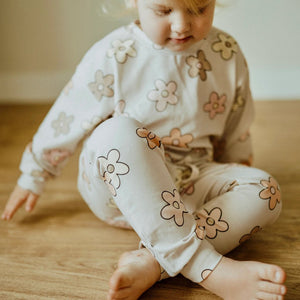 Little Luba Cream Pastel Floral Pants