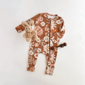 Little Luba Rust Floral Sleeper