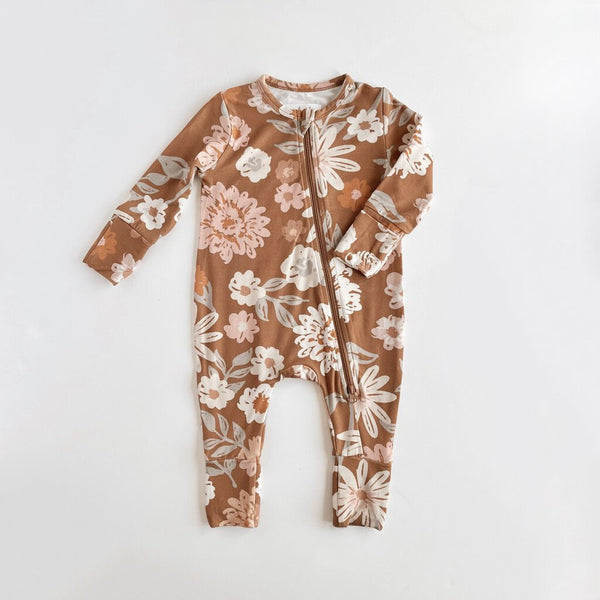 Little Luba Rust Floral Sleeper