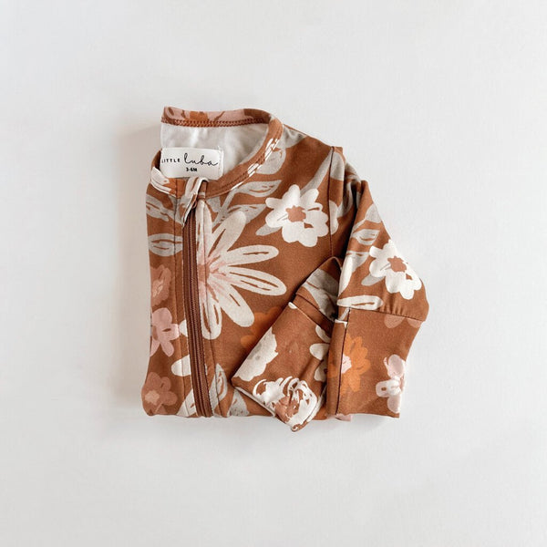 Little Luba Rust Floral Sleeper