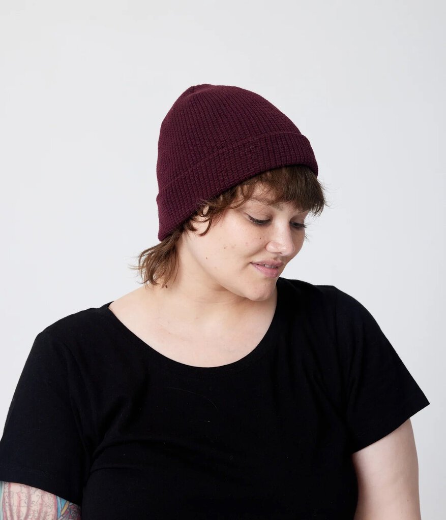 Known Supply Fitted Cuff Beanie - Burgundy