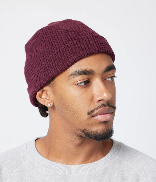 Known Supply Fitted Cuff Beanie - Burgundy