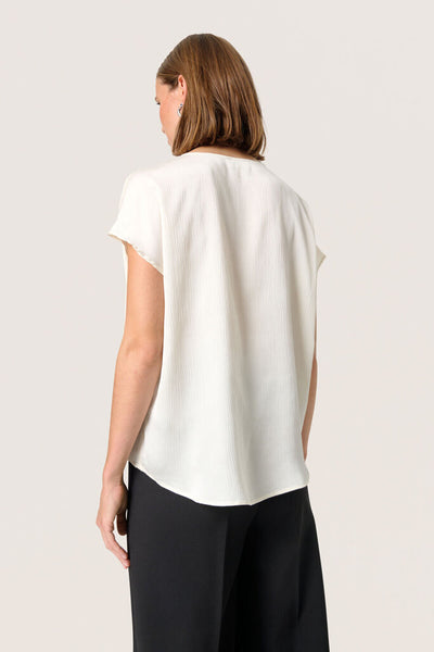 Soaked in Luxury 'Ioana' V-Neck Blouse - Whisper White