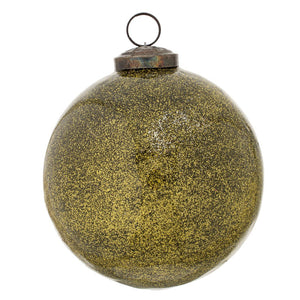 Green Glitter Ball Ornament - Large