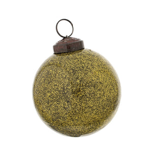 Green Glitter Ball Ornament - Small