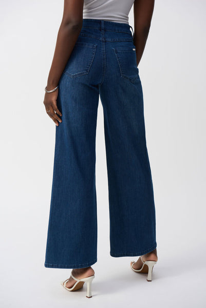 Joseph Ribkoff 'Goldie' Classic Wide-Leg Stretch Jeans - Medium Blue