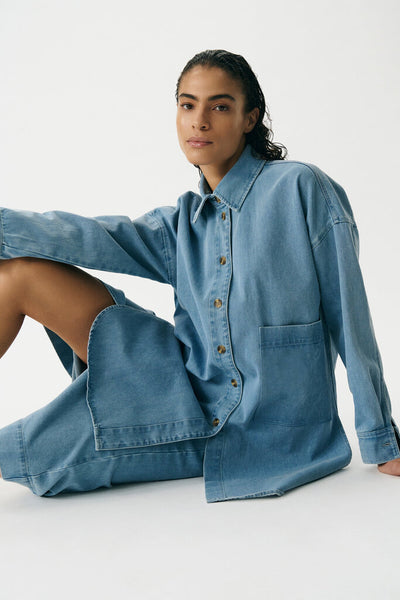 Soaked in Luxury 'Annabeth' Denim Overshirt