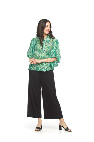 Papillon Linen Wide Leg Pants - Black