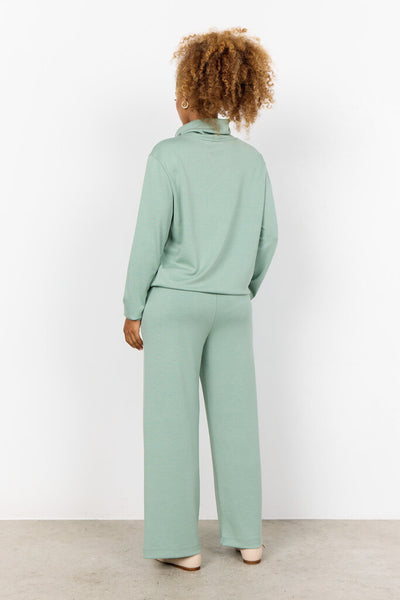 Soyaconcept 'Banu' High Drawstring Neck Sweatshirt - Mineral Green