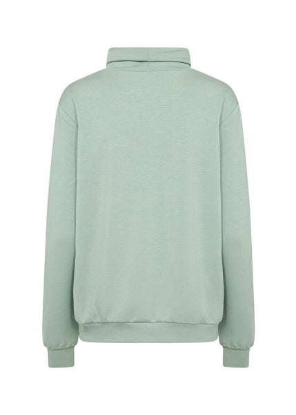 Soyaconcept 'Banu' High Drawstring Neck Sweatshirt - Mineral Green