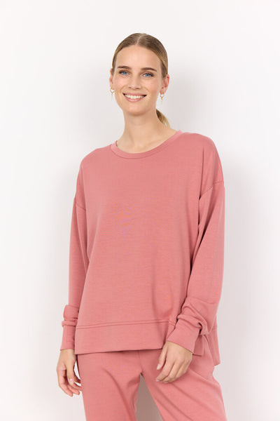 Soyaconcept 'Banu' Sweatshirt with Side Slits - Blush