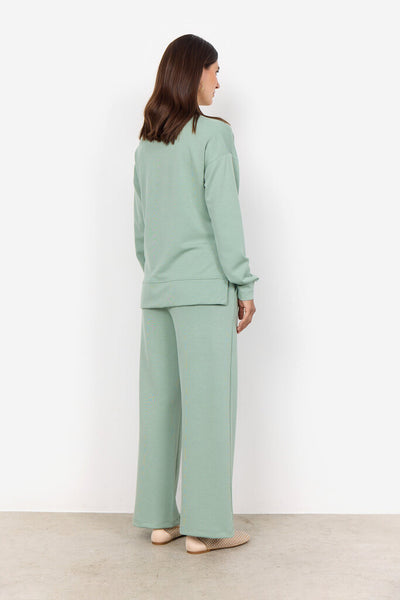 Soyaconcept 'Banu' Sweatshirt with Side Slits - Mineral Green