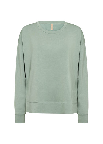 Soyaconcept 'Banu' Sweatshirt with Side Slits - Mineral Green