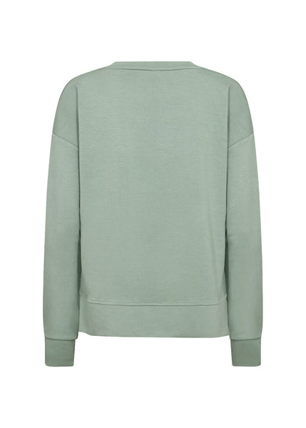 Soyaconcept 'Banu' Sweatshirt with Side Slits - Mineral Green