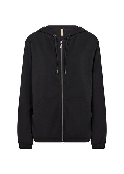 Soyaconcept 'Banu' Zip Front Hoodie - Black