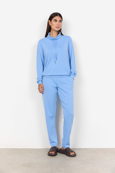 Soyaconcept 'Banu' High Drawstring Neck Sweatshirt - Air Blue