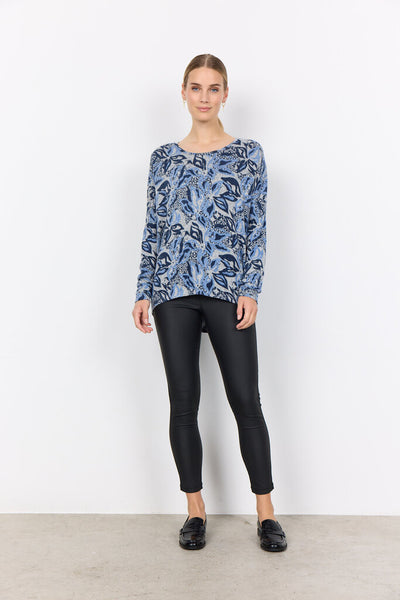 Soyaconcept 'Biara' Abstract Print Top - Air Blue