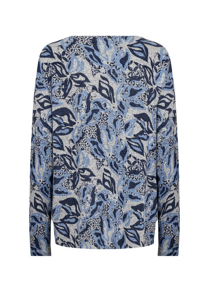 Soyaconcept 'Biara' Abstract Print Top - Air Blue