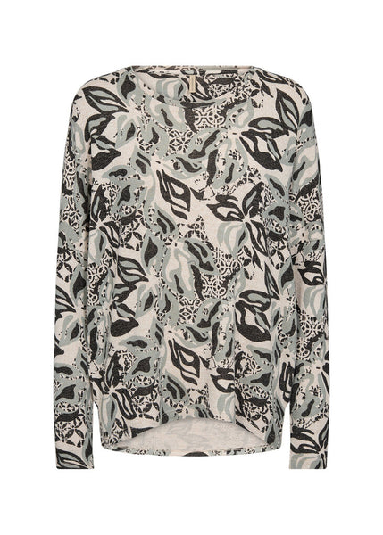 Soyaconcept 'Biara' Abstract Print Top - Mineral Green