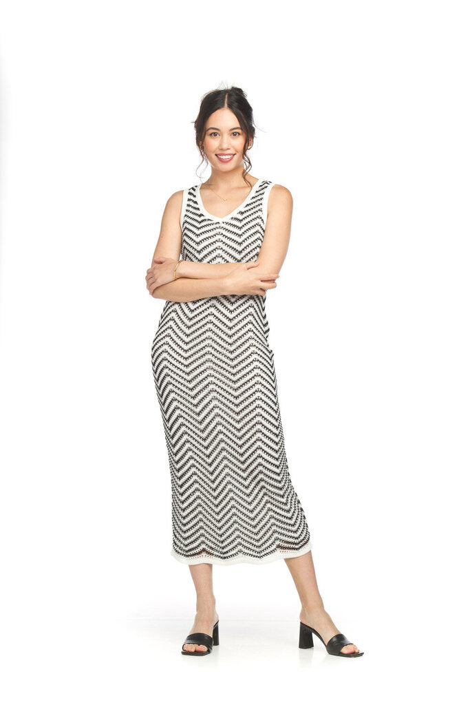 Papillon Chevron Knit Midi Dress