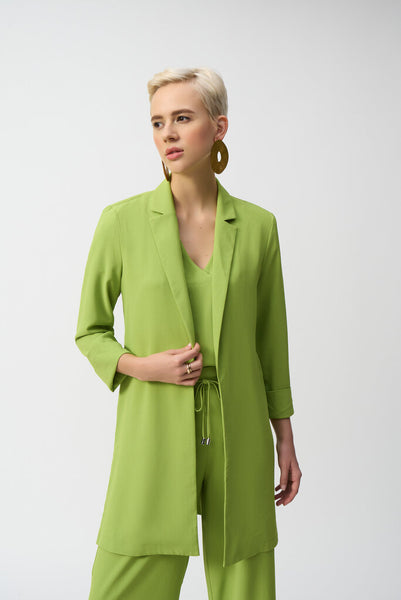 Joseph Ribkoff 232275 Long Notched Blazer - Greenery