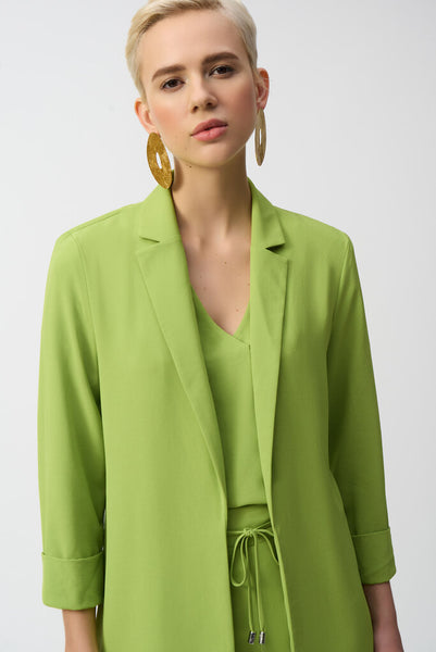 Joseph Ribkoff 232275 Long Notched Blazer - Greenery