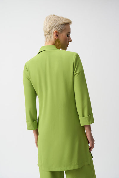 Joseph Ribkoff 232275 Long Notched Blazer - Greenery