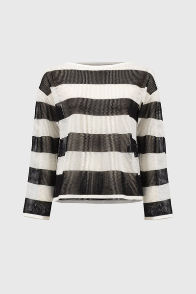 Joseph Ribkoff 251922 Striped Knit Pullover Sweater