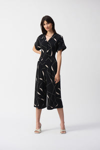 Joseph Ribkoff 251195 Geo Print Culotte Jumpsuit