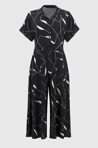 Joseph Ribkoff 251195 Geo Print Culotte Jumpsuit