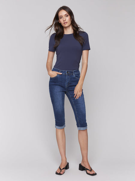 Charlie B Denim Pedal Pusher