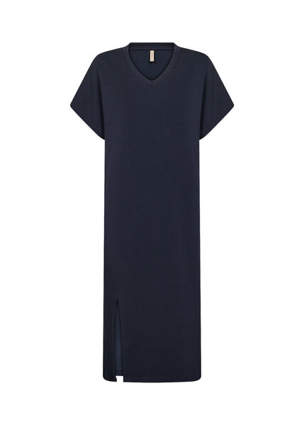 Soyaconcept 'Banu' V-Neck Midi Dress - Navy