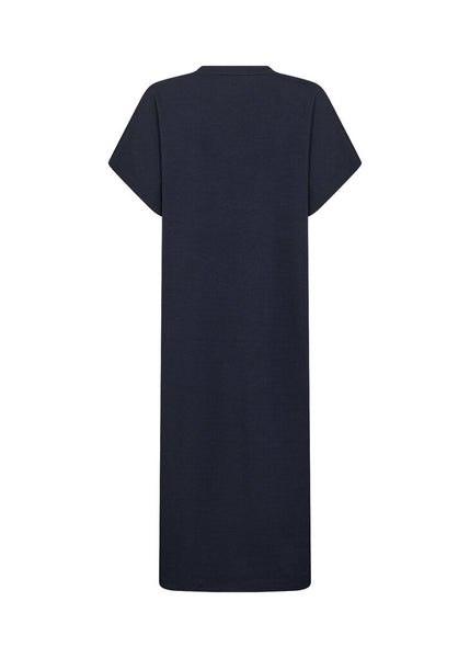 Soyaconcept 'Banu' V-Neck Midi Dress - Navy