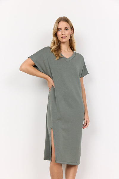 Soyaconcept 'Banu' V-Neck Midi Dress - Misty