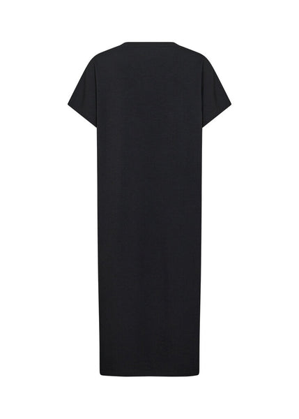 Soyaconcept 'Banu' V-Neck Midi Dress - Black