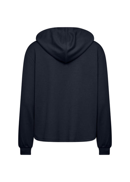 Soyaconcept 'Banu' Hooded Chest Pocket Sweater - Navy