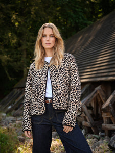 Soyaconcept 'Pietta' Leopard Print Quilted Jacket