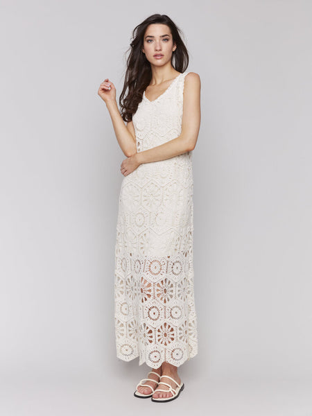 Charlie B Cotton Crochet Maxi Dress