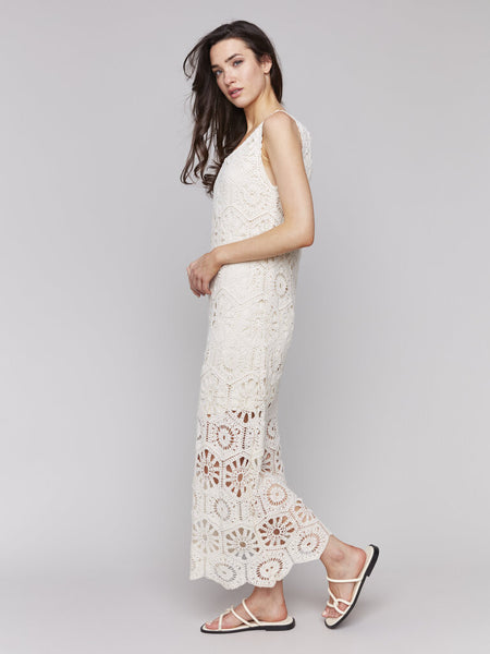 Charlie B Cotton Crochet Maxi Dress