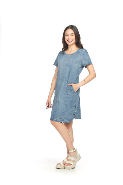 Papillon Short Sleeve Denim Dress