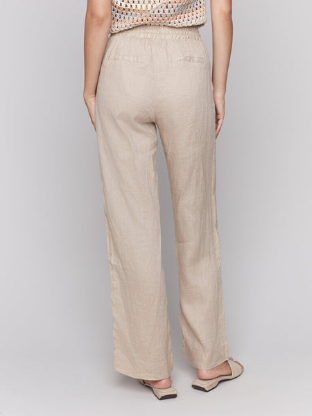 Charlie B Linen Blend Wide Leg Pants