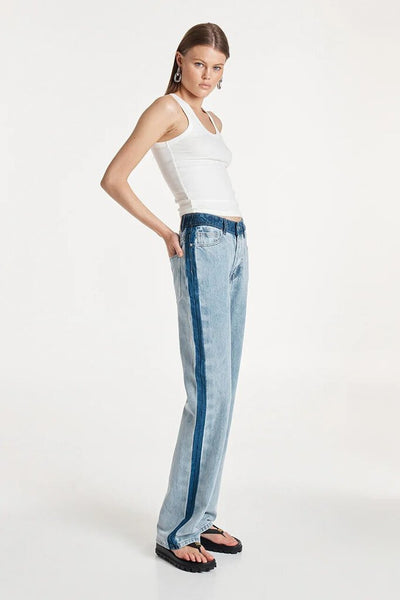 Madison the Label 'Dakota' Two-Tone Jeans