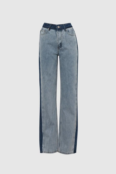 Madison the Label 'Dakota' Two-Tone Jeans