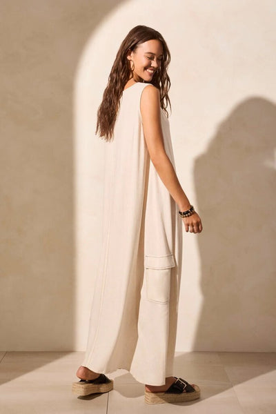 Tribal Linen Blend Cargo Dress