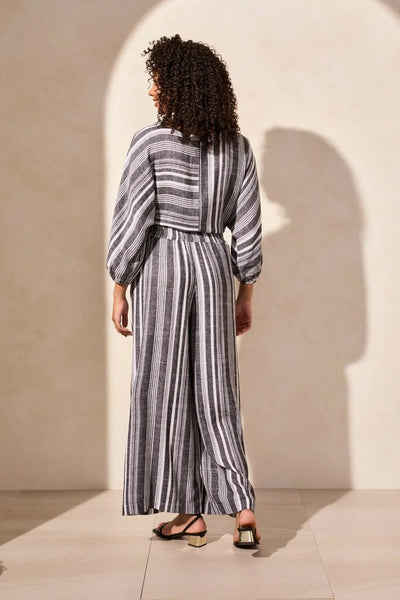 Tribal Striped Linen Blend Pants