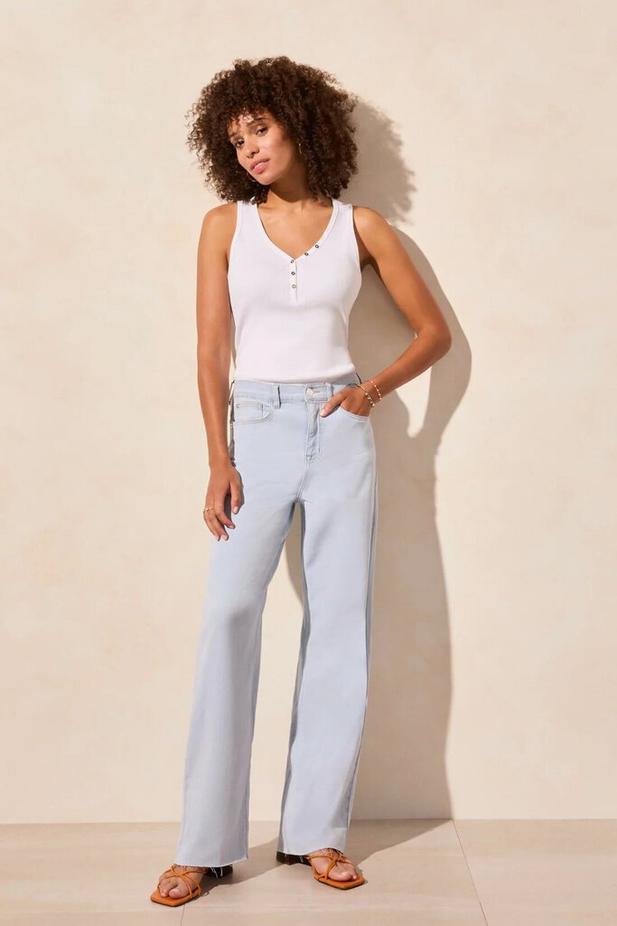 Tribal 'Brooke' High Rise Wide Leg Jeans
