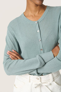 Soaked in Luxury 'Spina' Cardigan - Silver Blue
