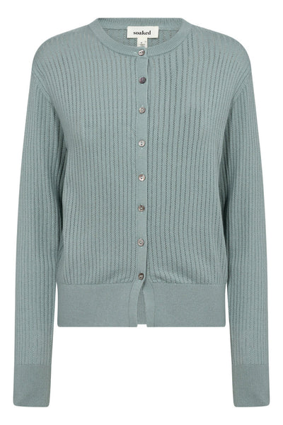 Soaked in Luxury 'Spina' Cardigan - Silver Blue