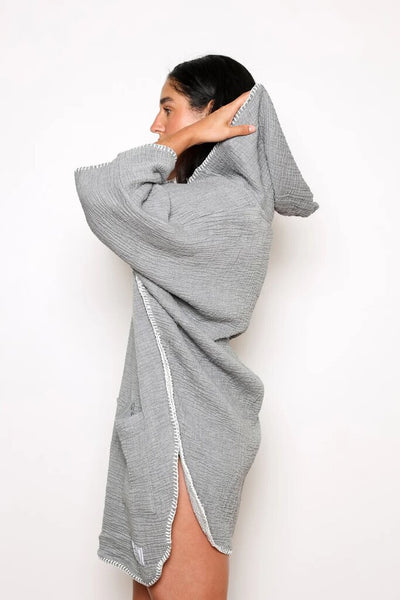 Tofino Towel 'Cocoon' Poncho - Grey