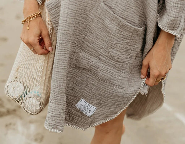 Tofino Towel 'Cocoon' Poncho - Grey